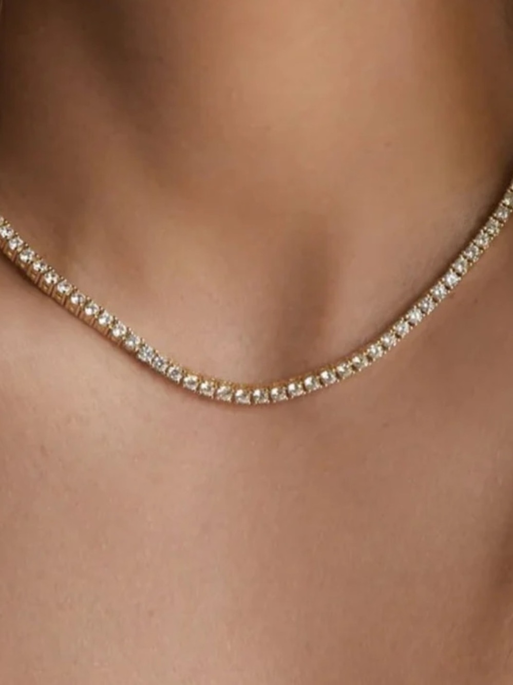 18k 15ct Tennis Necklace - Picture 4 of 12